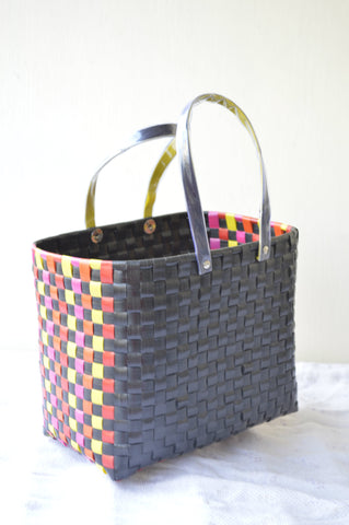 Black Coloured Sides Lunch Basket
