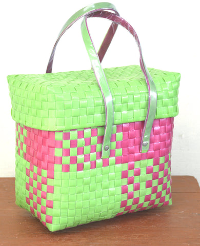Pinky Green Lunch Basket With Lid
