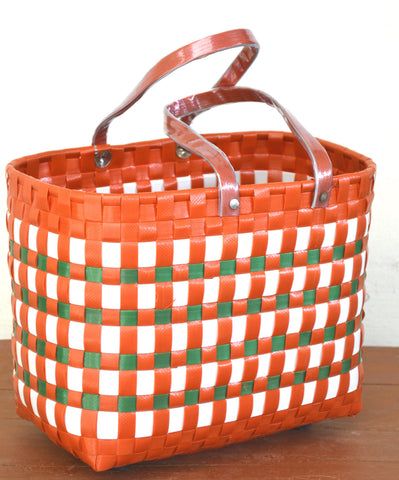 Orange White Lunch Basket