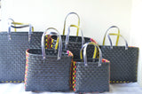 Black Coloured Sides Plastic Basket Set of 5 Without Lid