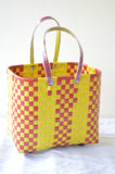 Yellow Red Kattam Plastic Basket Set of 5 Without Lid