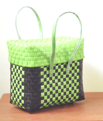 Green Black Lunch Basket With Lid