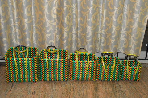 Multicolour Plastic Basket Set of 5 Without Lid